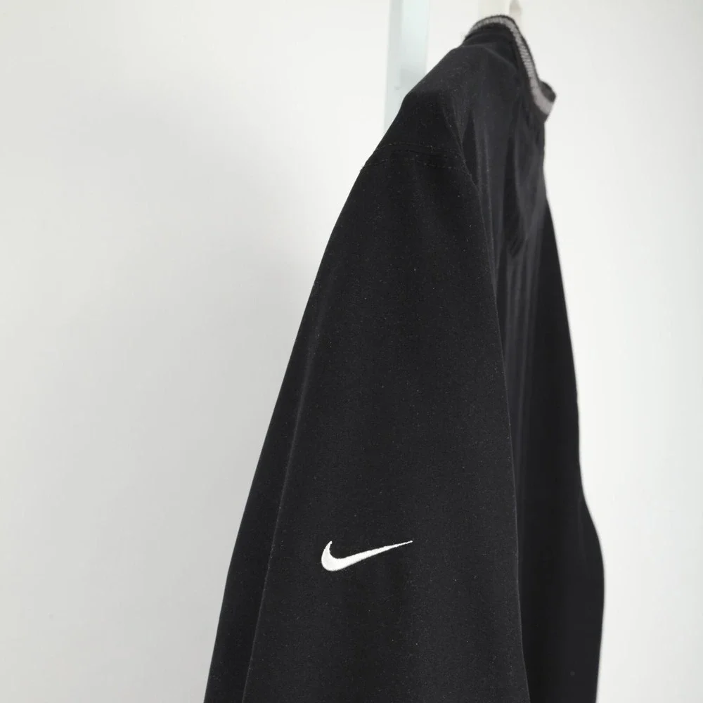 Nike Golf Jacket Mens Large Black Pullover V Neck Pockets Windshirt No Logo - Picture 4 of 13